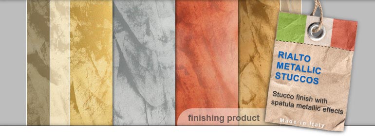 stucco finishes with spatula metallic effects